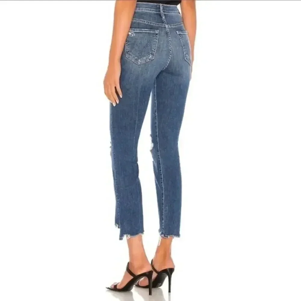 Mother The Insider Crop Step walking on coals size 25 jeans B16